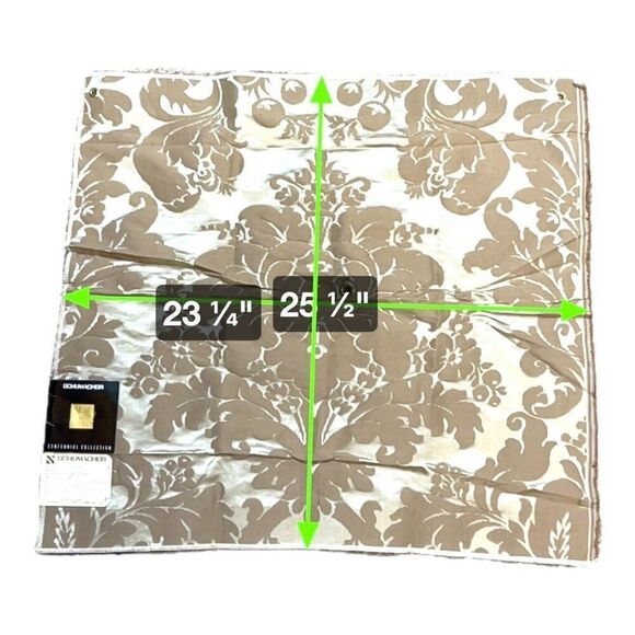 SCHUMACHER Fabric Sample Fawn Centennial Damask 75% Cotton 25% Silk 23” X 25” - Picture 3 of 5